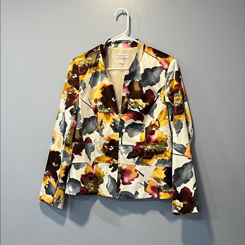 Christopher Banks Women’s Multicolor Floral Blazer size Medium